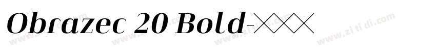 Obrazec 20 Bold字体转换